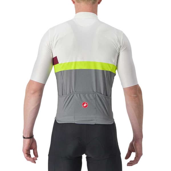Castelli Lyhythihainen Jersey A Blocco Valkoinen S Mies