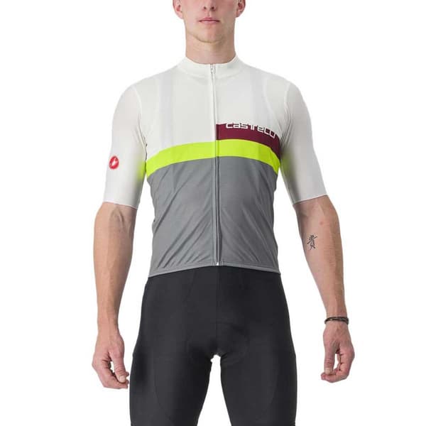 Castelli Lyhythihainen Jersey A Blocco Valkoinen S Mies
