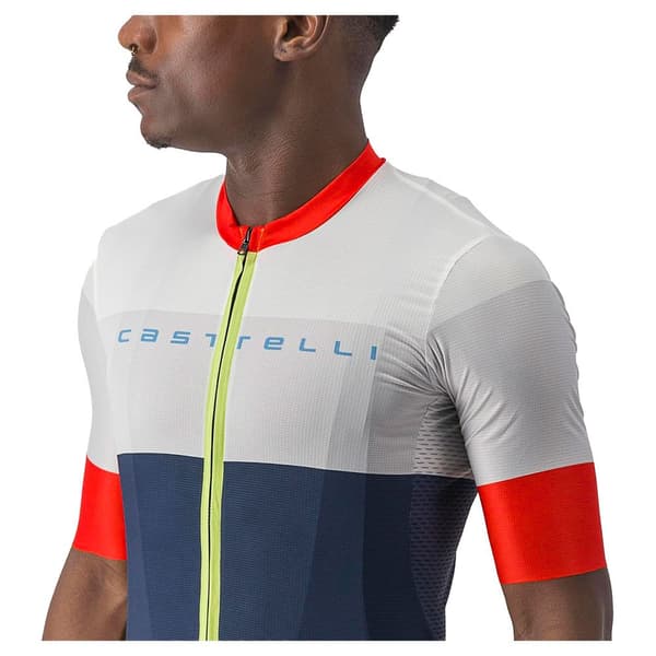 Castelli Kortärmad Tröja Sezione Vit,Blå M Man