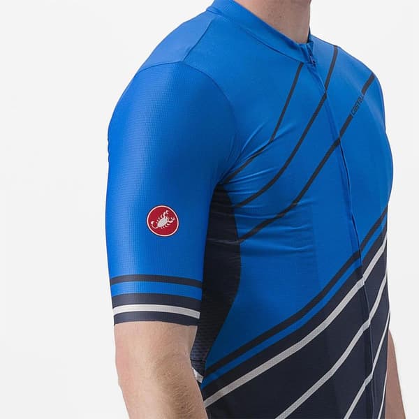 Castelli Kortærmet Trøje Speed Strada Blå L Mand