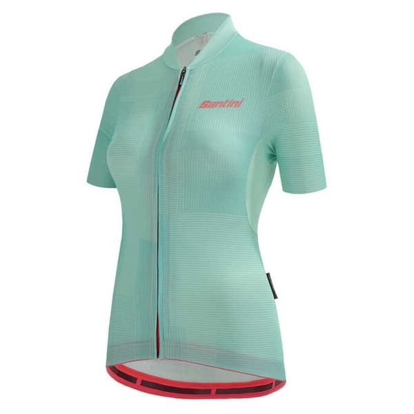 Santini Lyhythihainen Jersey Delta Kinetic Vihreä L Nainen