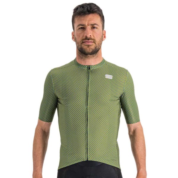 Sportful Kortärmad Tröja Checkmate Grönt L Man