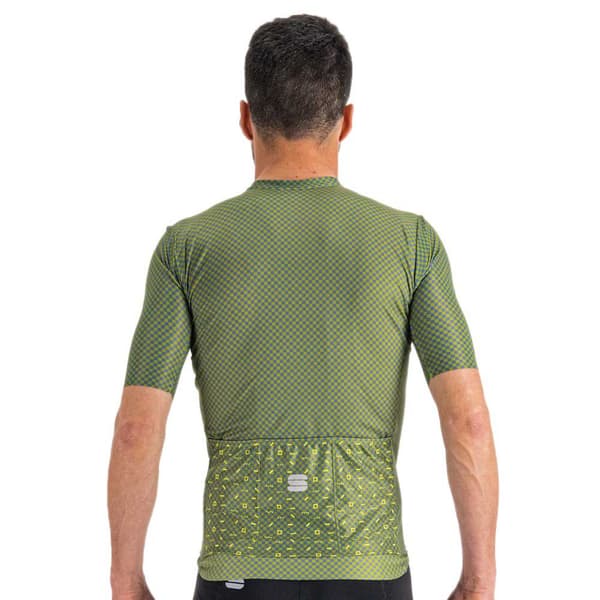 Sportful Kortærmet Jersey Checkmate Grøn XL Mand