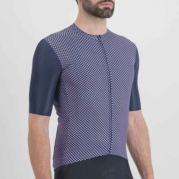 Sportful Kortærmet Trøje Checkmate Blå L Mand