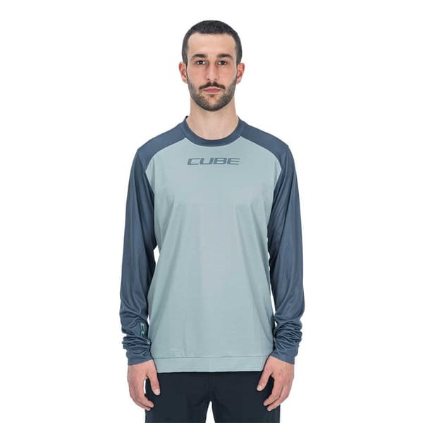Cube Pitkähihainen Enduro Jersey Atx Harmaa L Mies