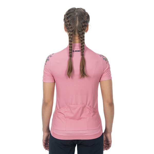 Cube Lyhythihainen Jersey Atx Cmpt Pinkki M Nainen