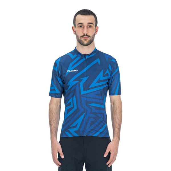 Cube Lyhythihainen Jersey Atx Cmpt Sininen L Mies