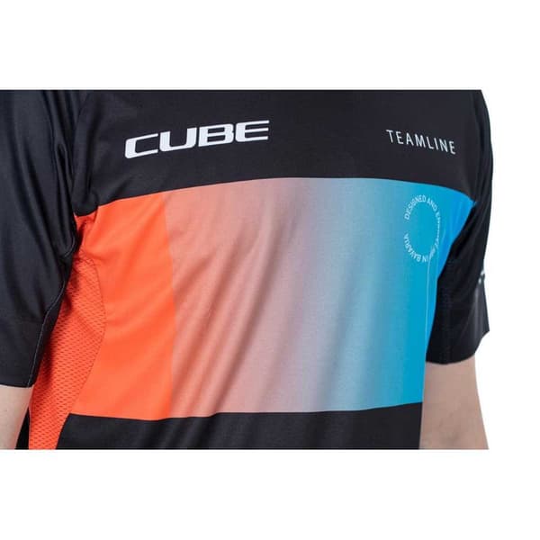 Cube Kortärmad Endurotröja Teamline Blå XL Man