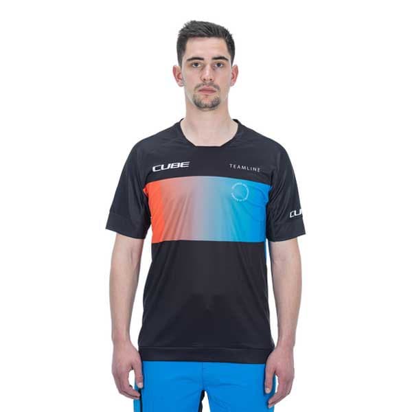 Cube Kortärmad Endurotröja Teamline Blå XL Man