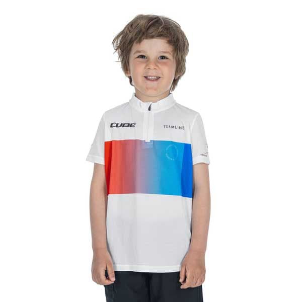 Cube Kortærmet Trøje Teamline Hvid 2XL Dreng