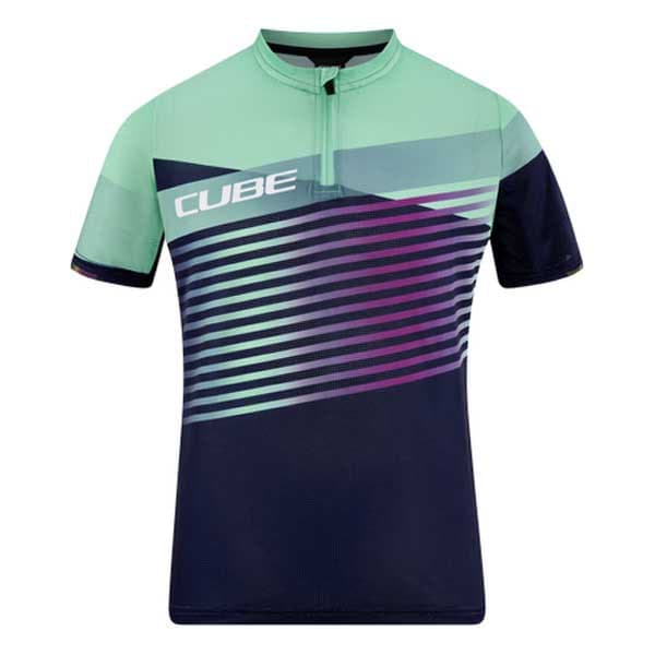 Cube Kortærmet Trøje Teamline Grøn,Blå 2XL Dreng