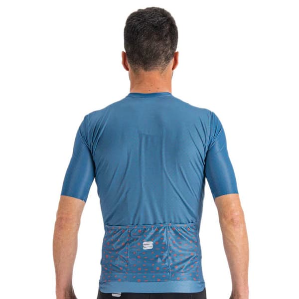 Sportful Kortærmet Jersey Checkmate Blå 2XL Mand