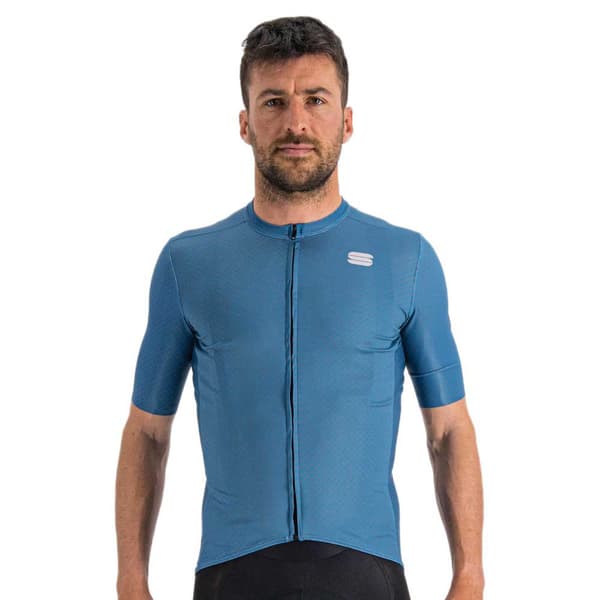 Sportful Kortærmet Jersey Checkmate Blå 2XL Mand
