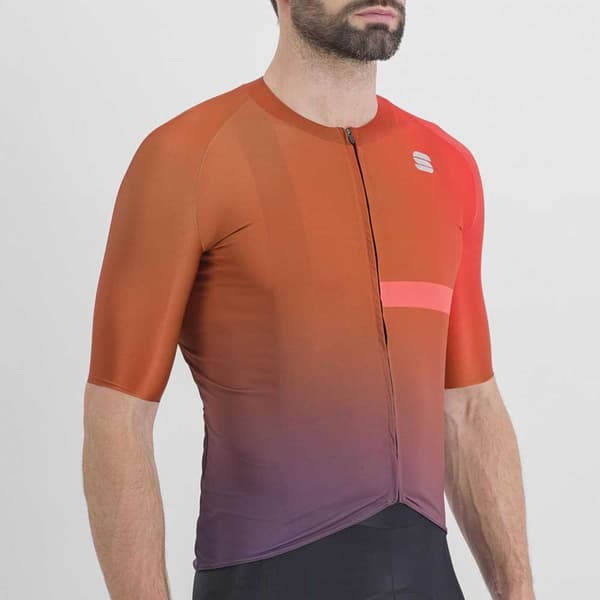 Sportful Kortærmet Trøje Bomber Rød,Orange L Mand