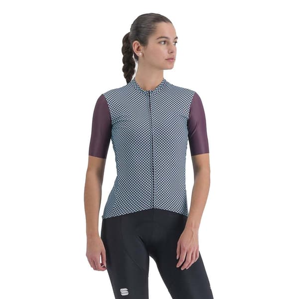 Sportful Kortärmad Tröja Checkmate Blå,Lila S Kvinna