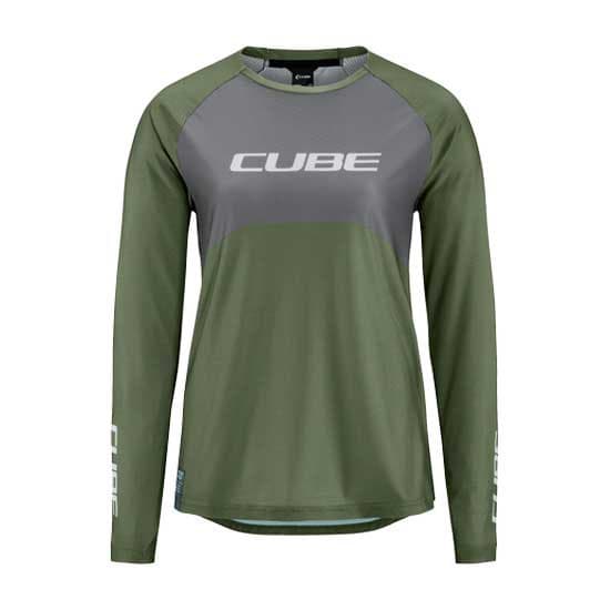 Cube Langærmet Enduro Trøje Vertex Tm Grøn 2XL Kvinde