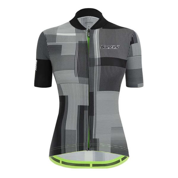 Santini Lyhythihainen Jersey Delta Kinetic Harmaa M Nainen