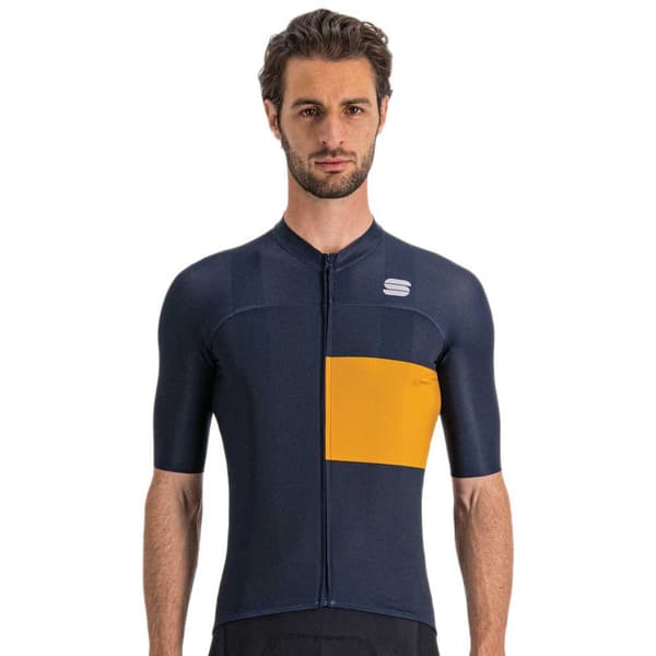 Sportful Kortärmad Tröja Snap Blå 2XL Man