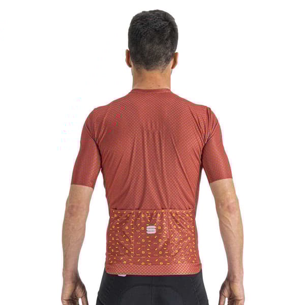 Sportful Kortærmet Jersey Checkmate Rød 2XL Mand