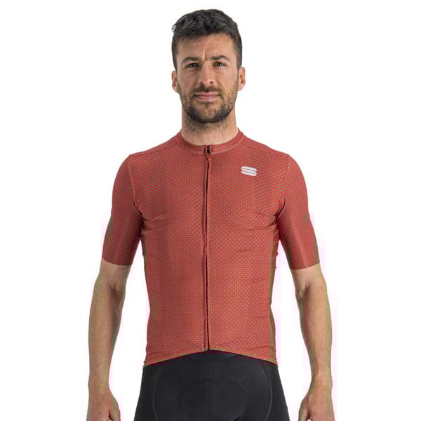 Sportful Kortærmet Jersey Checkmate Rød 2XL Mand