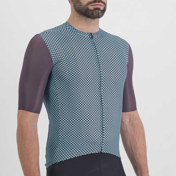 Sportful Kortærmet Trøje Checkmate Blå 2XL Mand