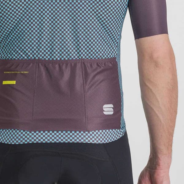Sportful Kortærmet Trøje Checkmate Blå 2XL Mand