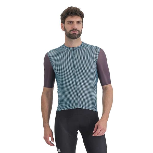 Sportful Kortærmet Trøje Checkmate Blå 2XL Mand