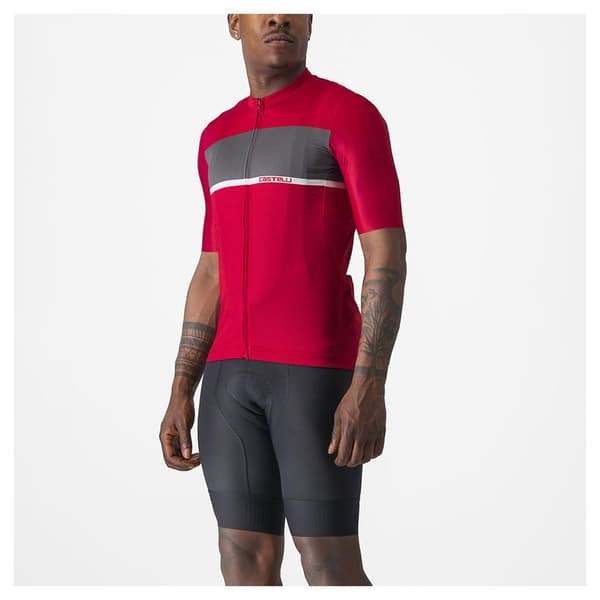 Castelli Lyhythihainen Jersey Tradizione Punainen L Mies