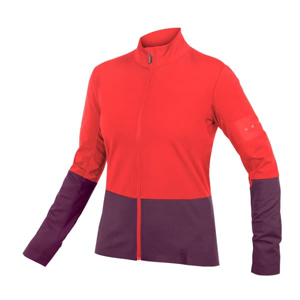 Endura Langærmet Trøje Fs260 Jetstream Rød,Lilla L Kvinde
