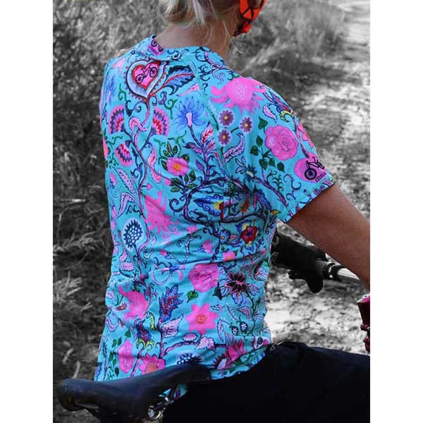 Cycology Kortärmad Endurotröja Secret Garden Flerfärgad L Kvinna