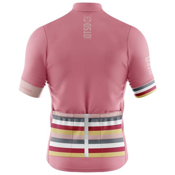 Otso Kortærmet Jersey Stripes Rosa S Mand
