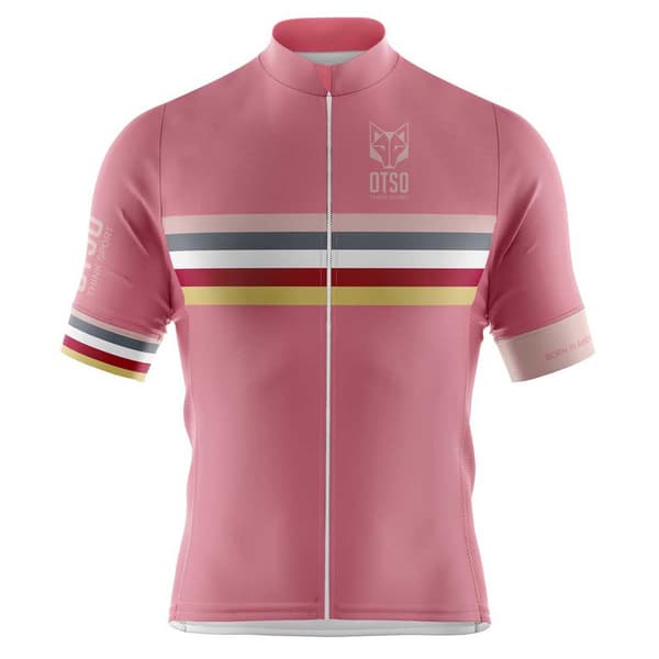 Otso Kortærmet Jersey Stripes Rosa S Mand