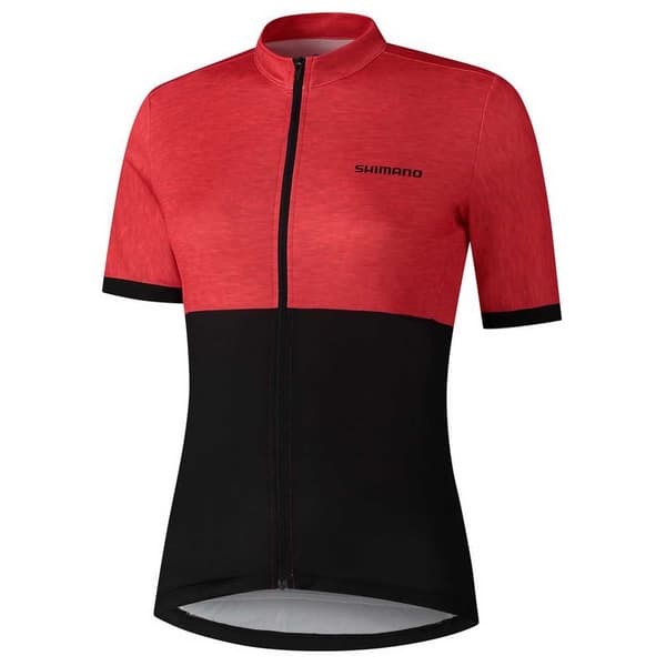 Shimano Kortærmet Trøje Element Rød XL Kvinde