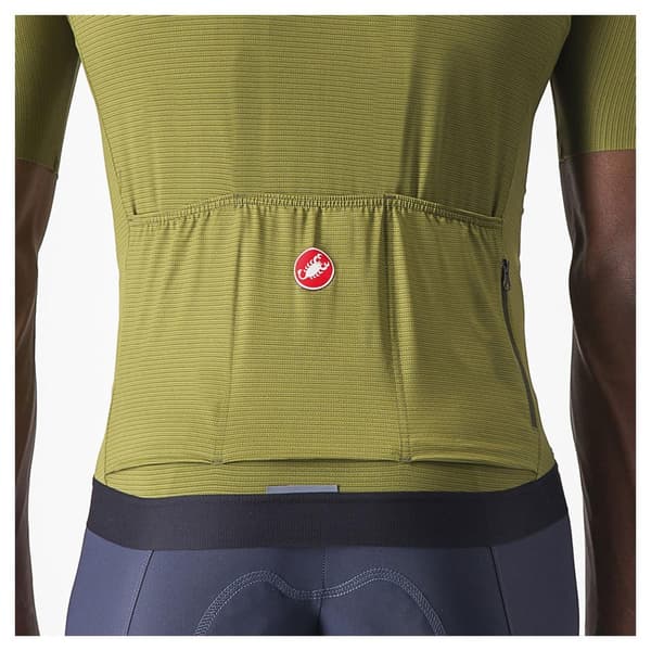 Castelli Lyhythihainen Jersey Espresso Vihreä M Mies