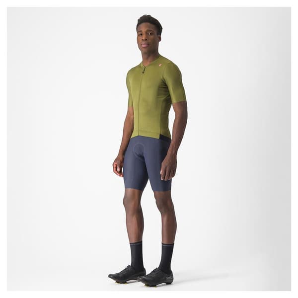 Castelli Lyhythihainen Jersey Espresso Vihreä M Mies