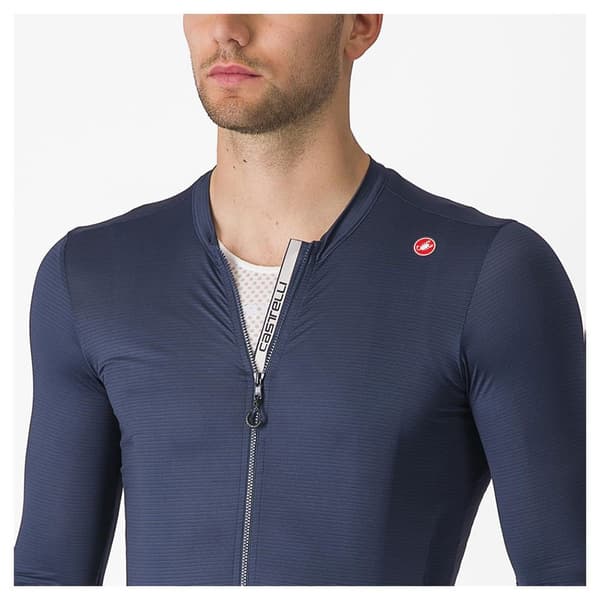 Castelli Pitkähihainen Jersey Espresso Sininen M Mies