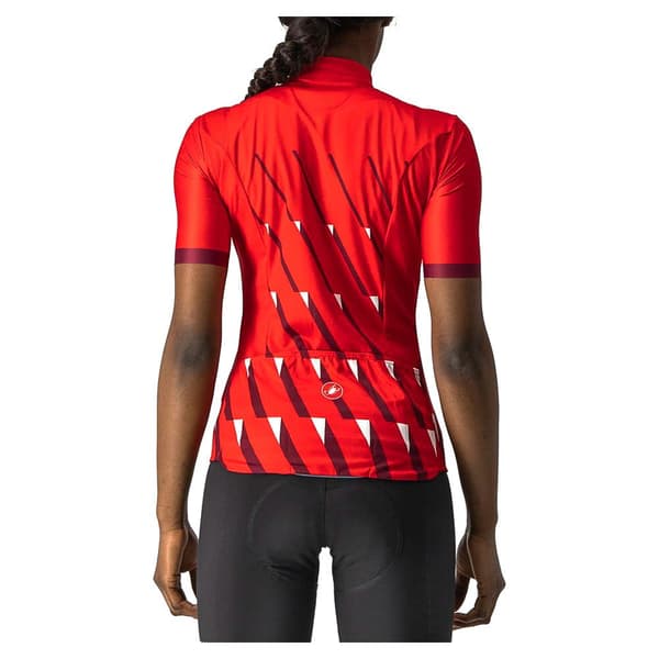 Castelli Kortærmet Jersey Pendio Rød L Kvinde