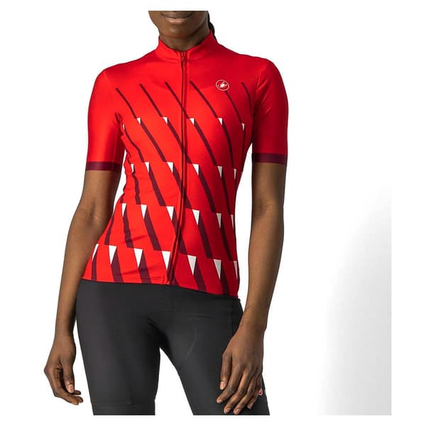 Castelli Kortærmet Jersey Pendio Rød L Kvinde