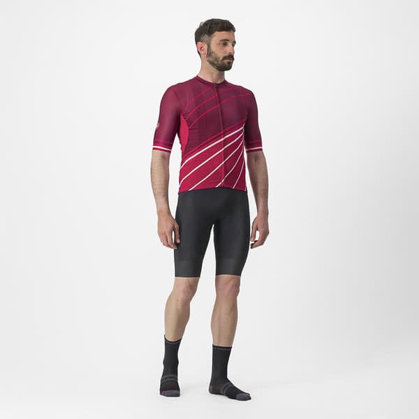 Castelli Kortærmet Trøje Speed Strada Rød M Mand
