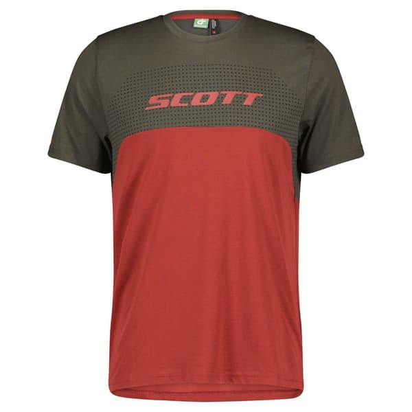 Scott Kortærmet Jersey Trail Flow Dri Rød M Mand
