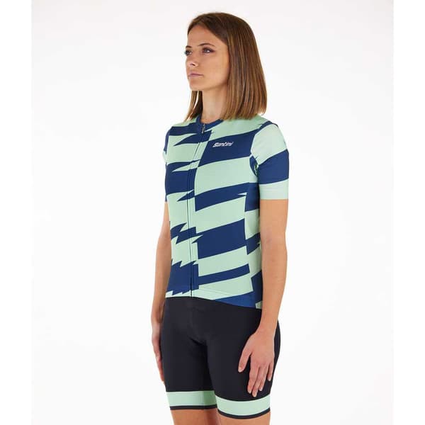 Santini Lyhythihainen Jersey Furia Smart Sininen XS Nainen