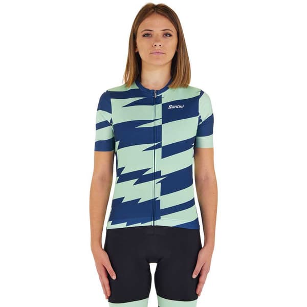 Santini Lyhythihainen Jersey Furia Smart Sininen XS Nainen
