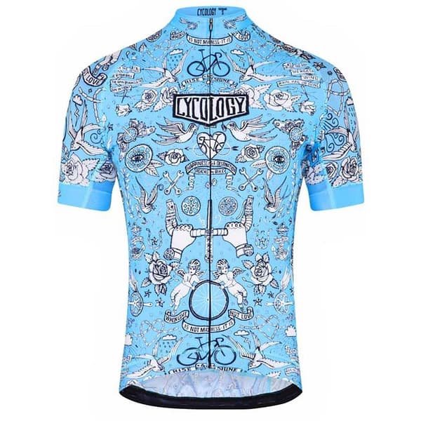 Cycology Kortärmad Tröja Velo Tattoo Blå L Man