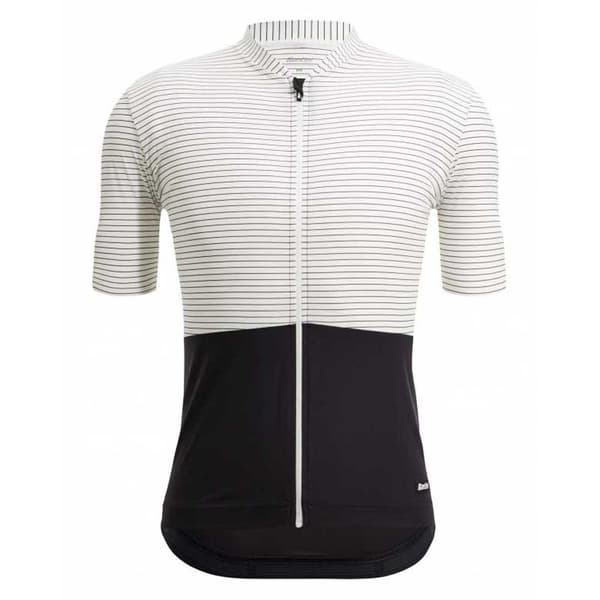 Santini Colore Riga Lyhythihainen Paita Musta 3XL Mies
