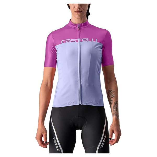 Castelli Velocissima Kortärmad Tröja Blå,Lila L Kvinna