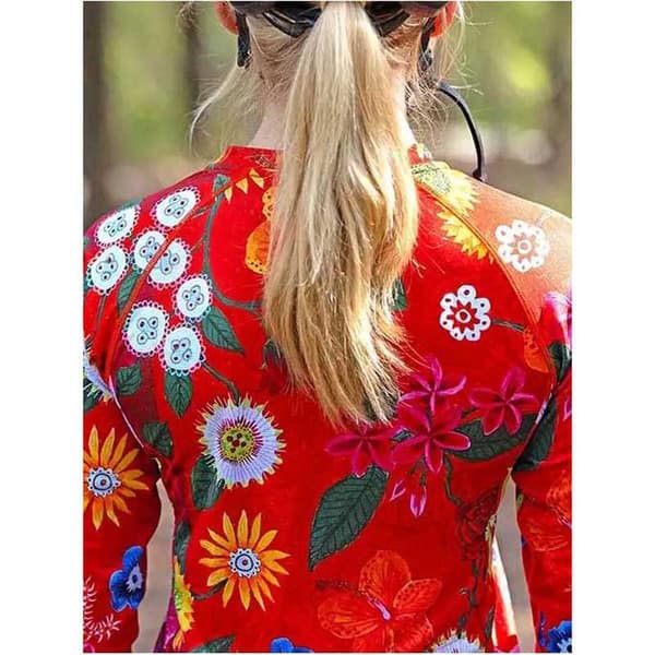 Cycology Långärmad Enduro Jersey Aloha Röd L Kvinna