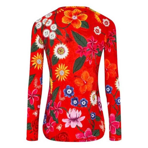 Cycology Långärmad Enduro Jersey Aloha Röd L Kvinna