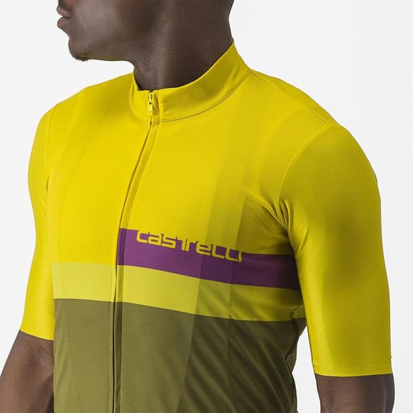 Castelli A Blocco Kortärmad Tröja Grönt,Gul M Man