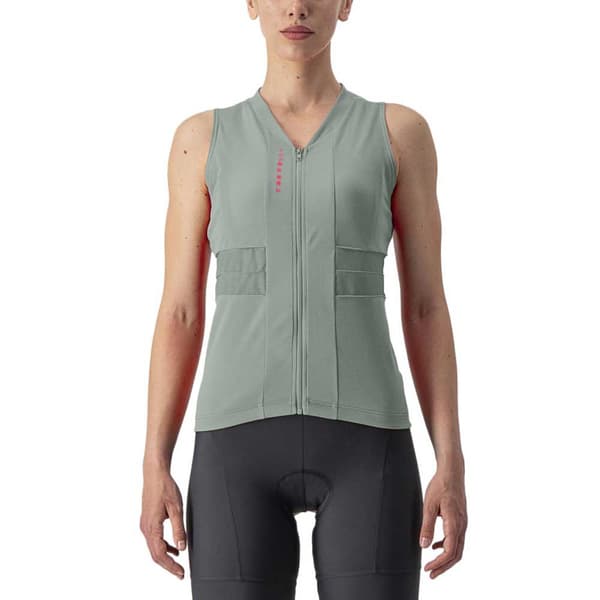 Castelli Anima 4 Hihaton Paita Harmaa XS Nainen