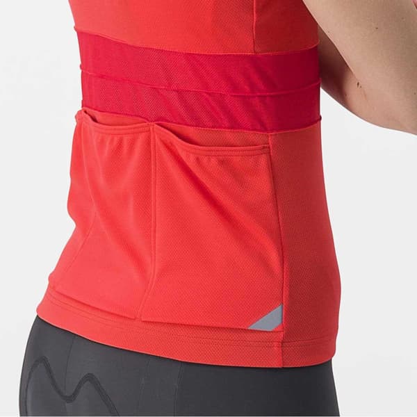 Castelli Anima 4 Hihaton Pyöräilypaita Oranssi XL Nainen
